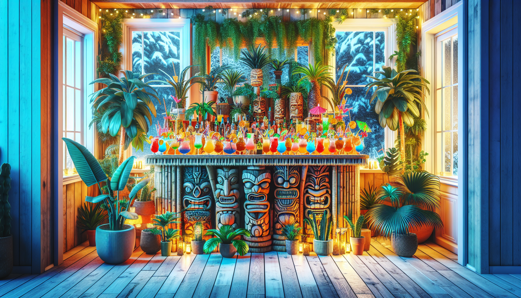 Hosting A Winter Tiki Party: Indoor Setup Ideas