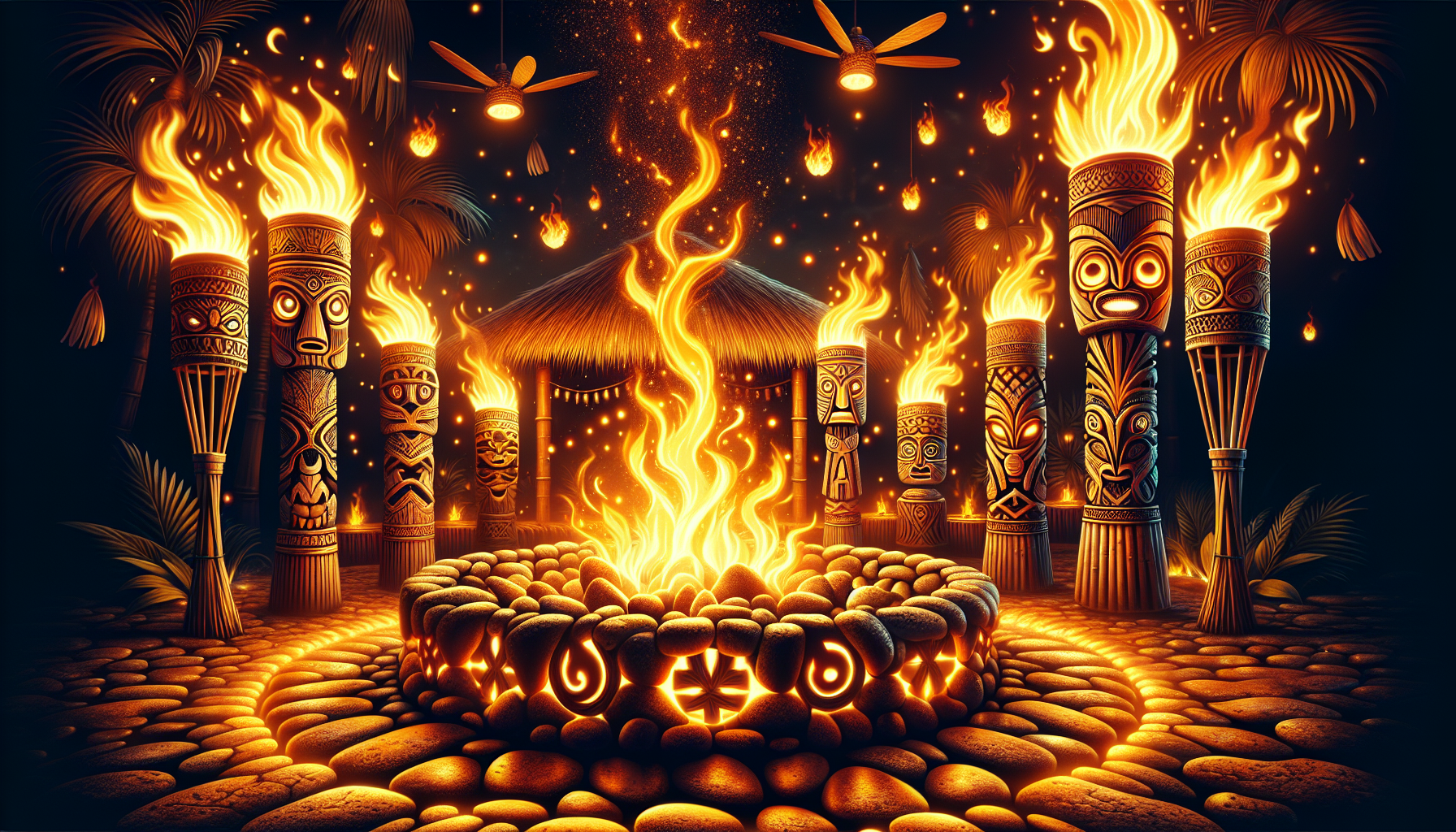 How Can You Incorporate Fire Features Safely In A Tiki Party?