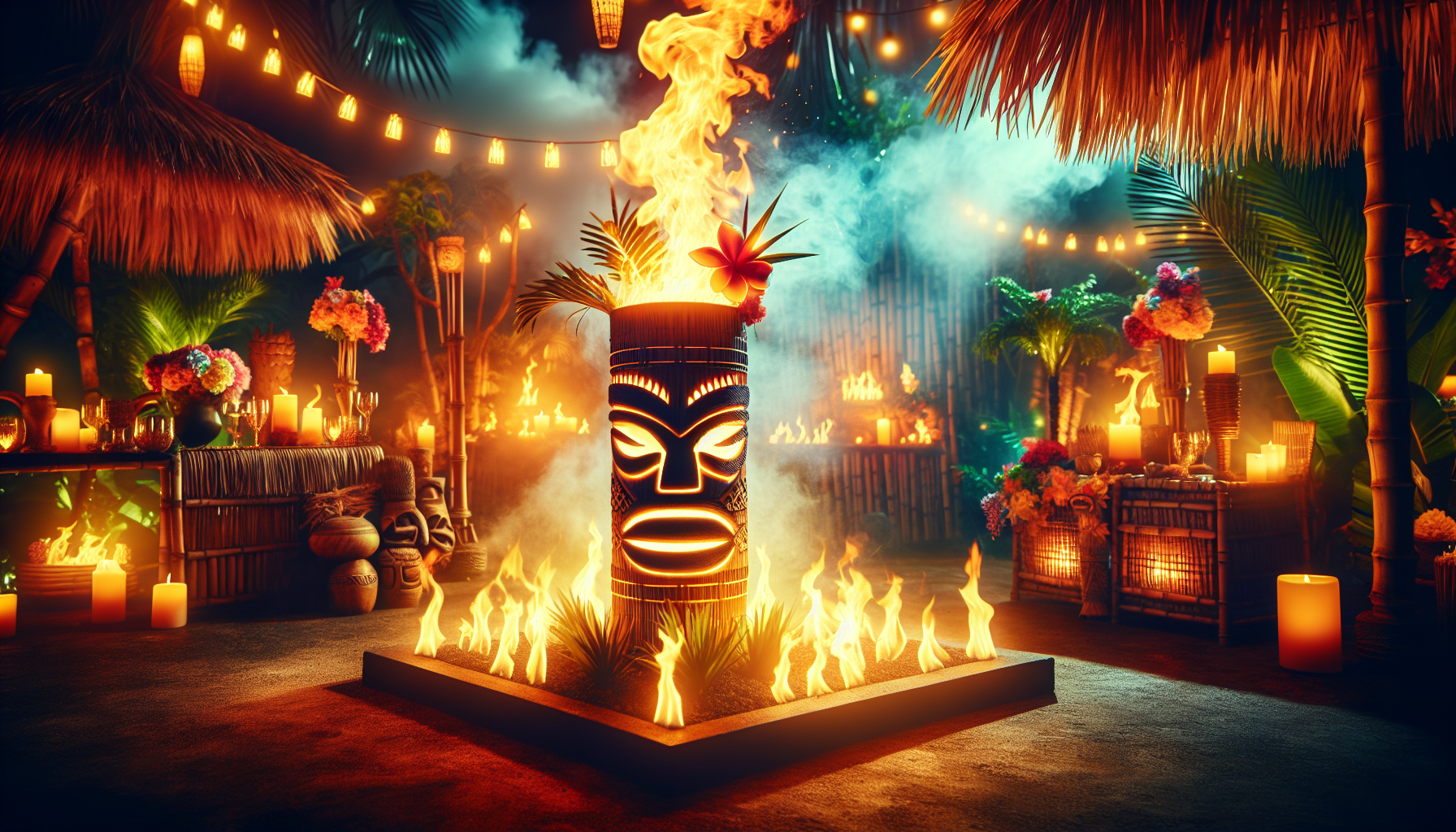 How Can You Incorporate Fire Features Safely In A Tiki Party?