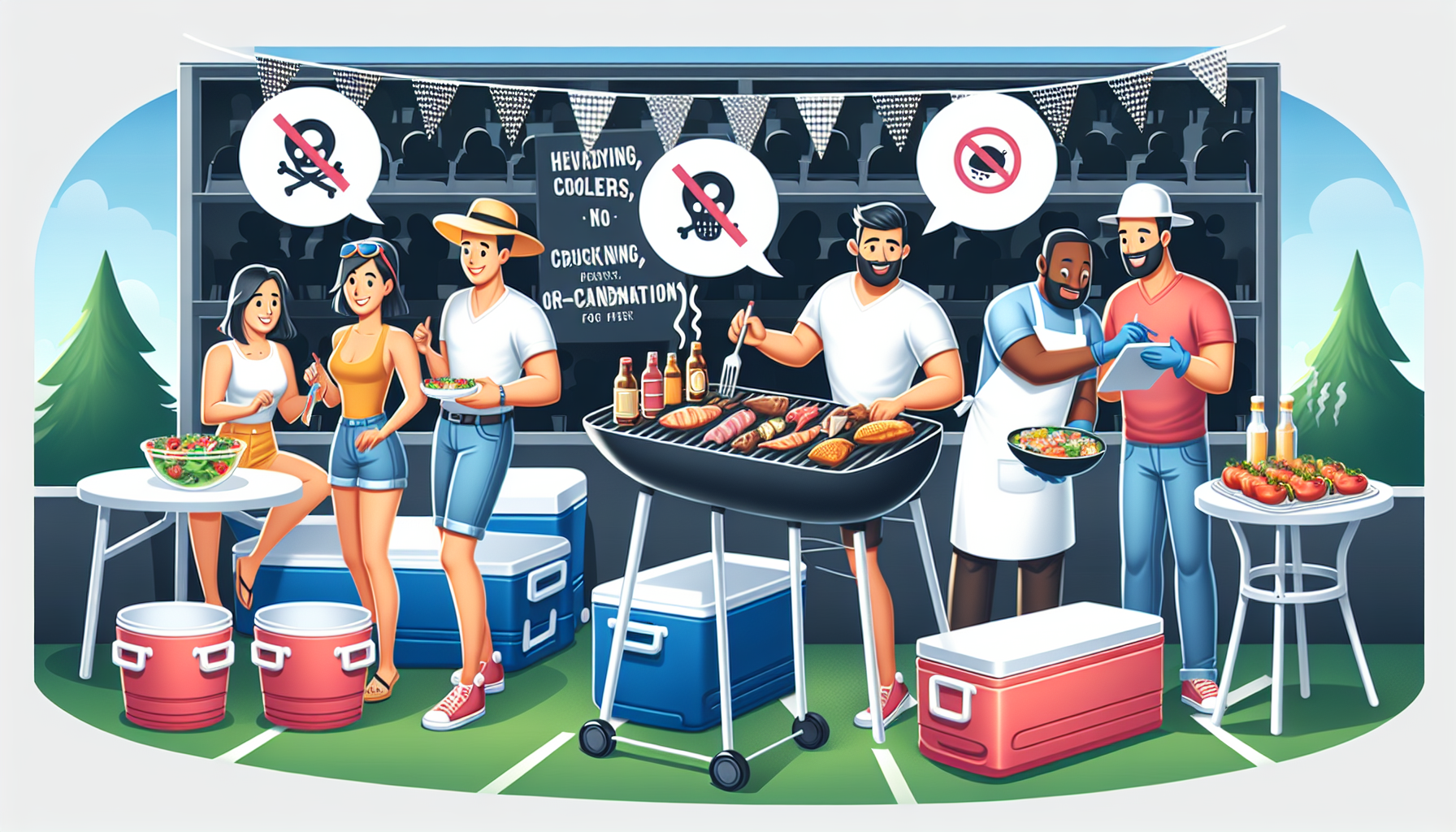 how do you prepare food safely when tailgating 4