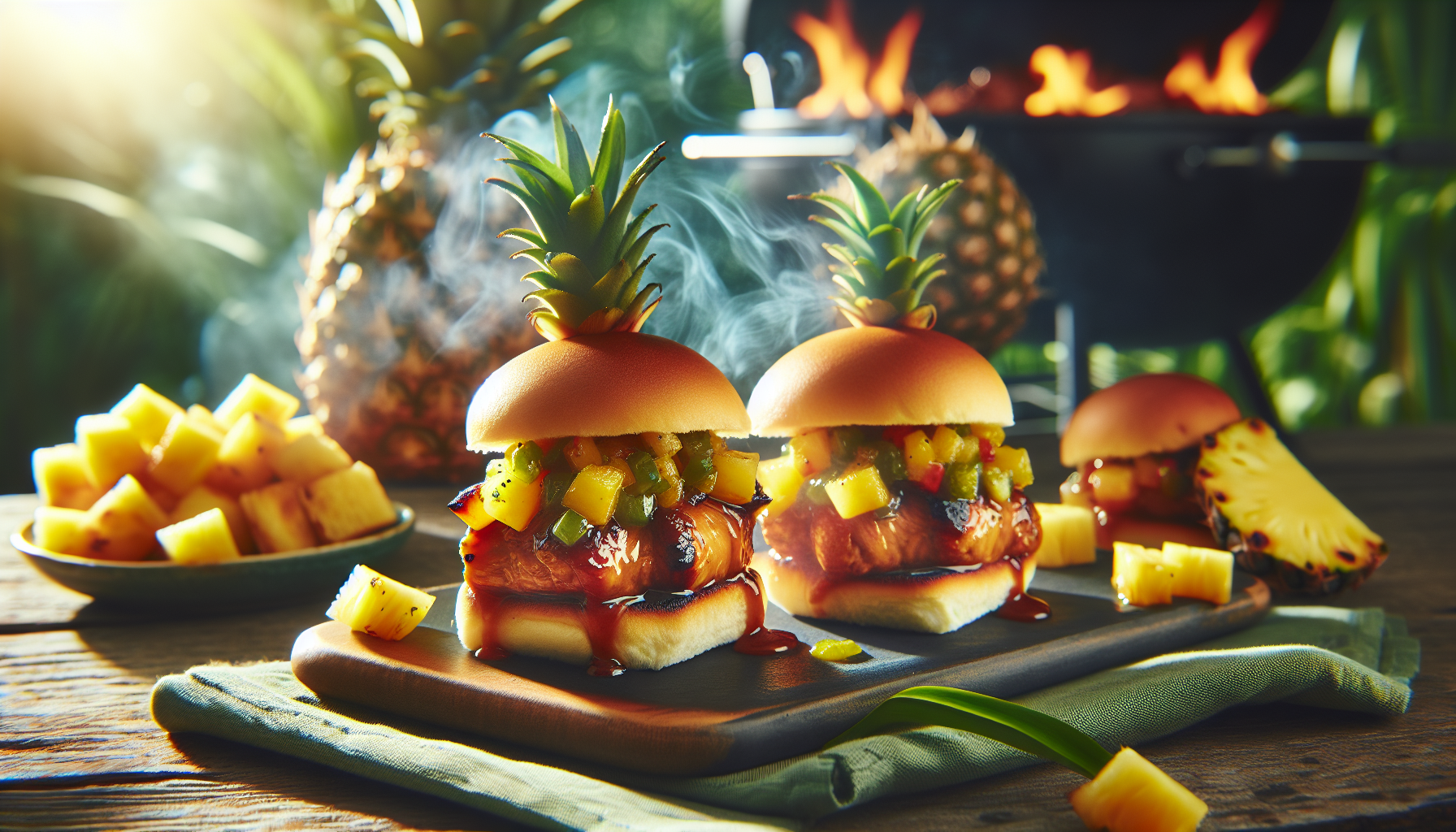 Luau Pork Sliders With Pineapple Salsa