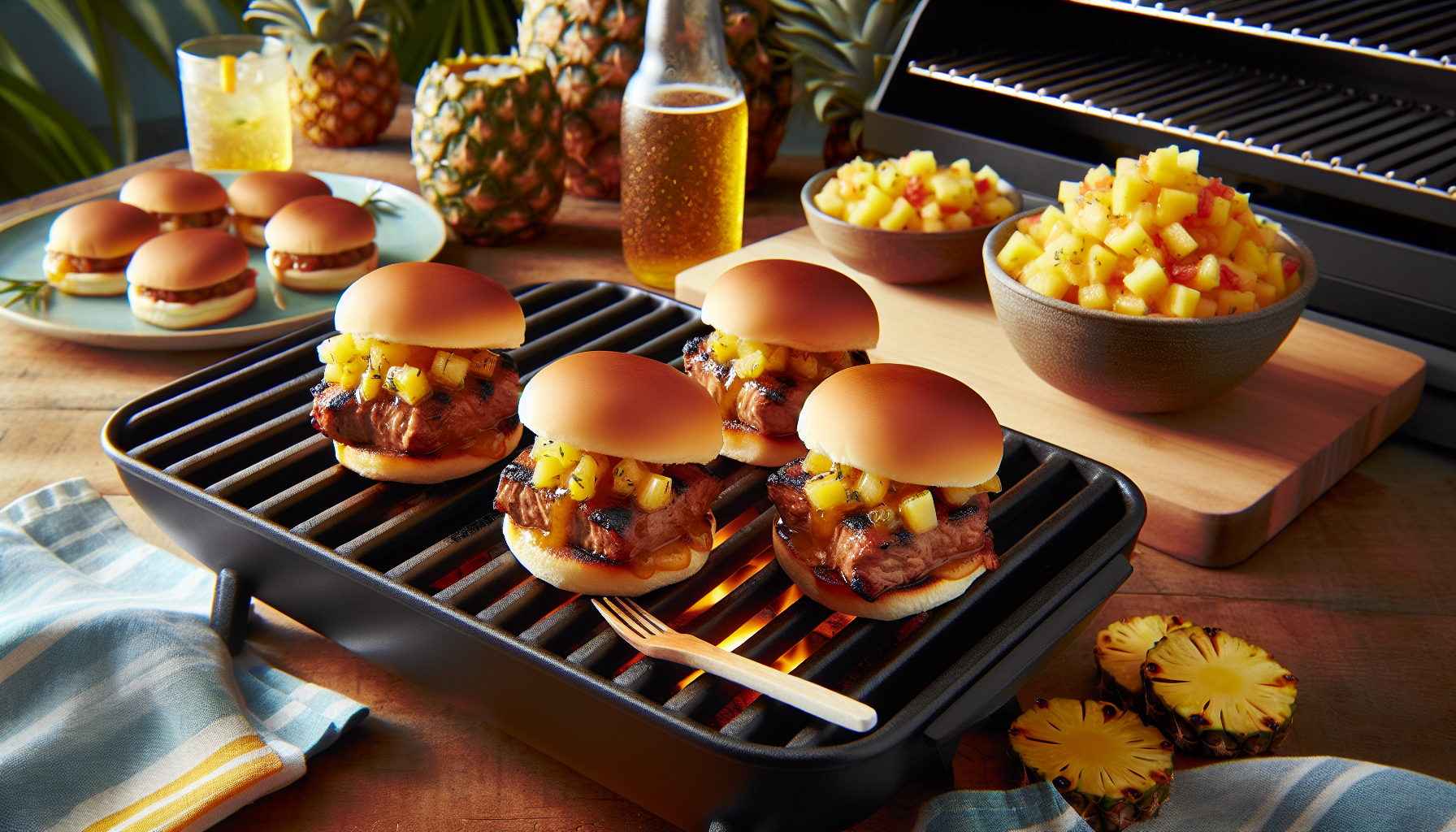 Luau Pork Sliders With Pineapple Salsa