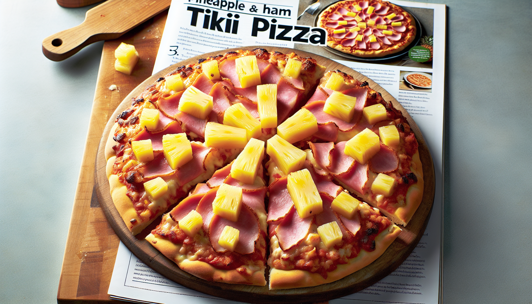 Pineapple And Ham Tiki Pizza