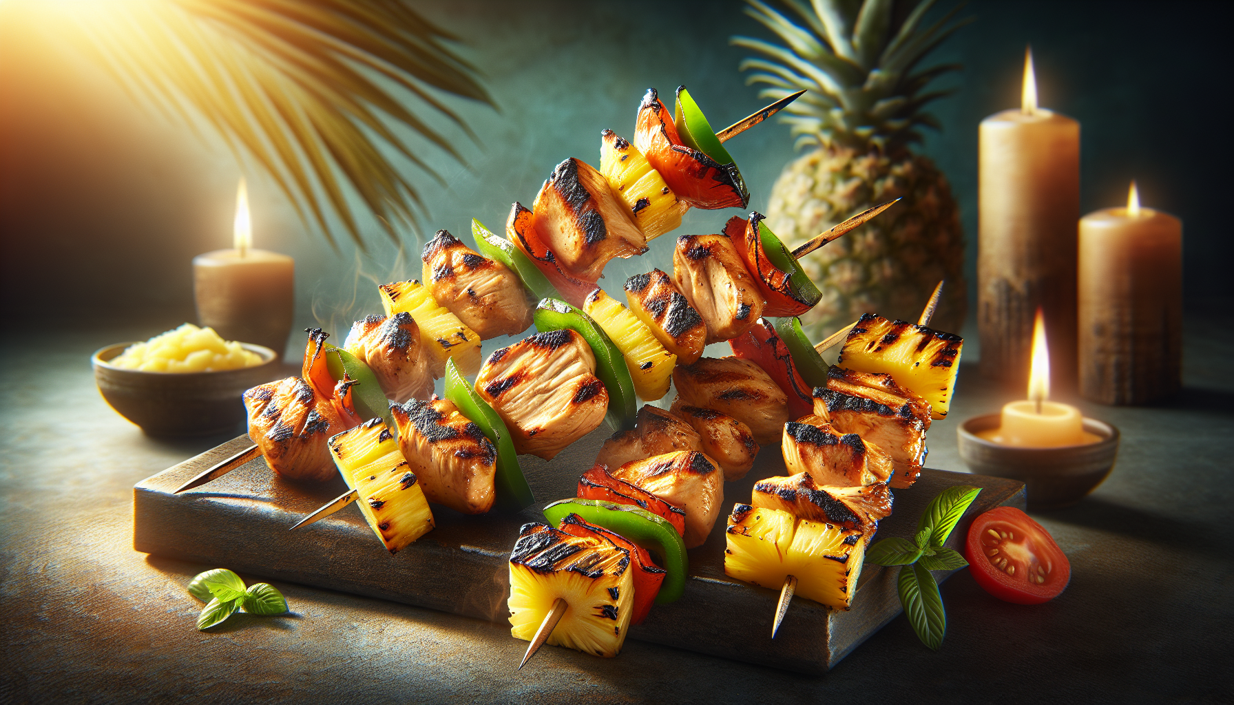 Tropical Tiki Chicken Skewers