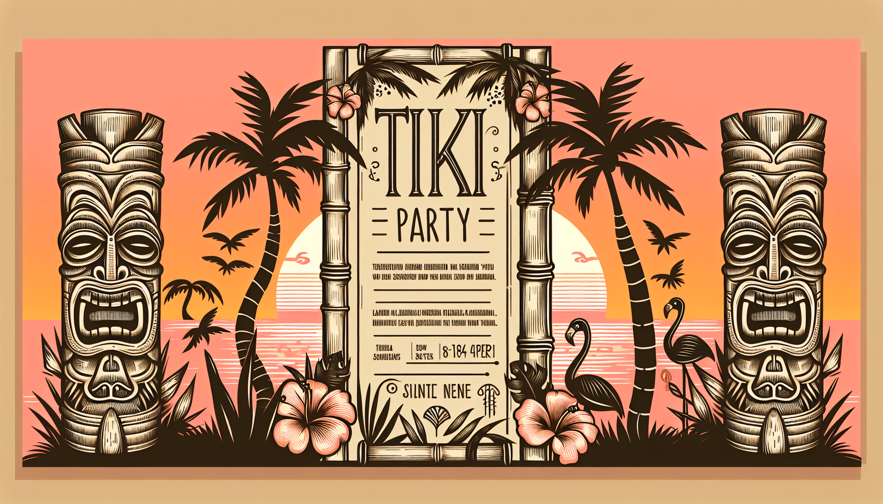 crafting the perfect tiki party invitation