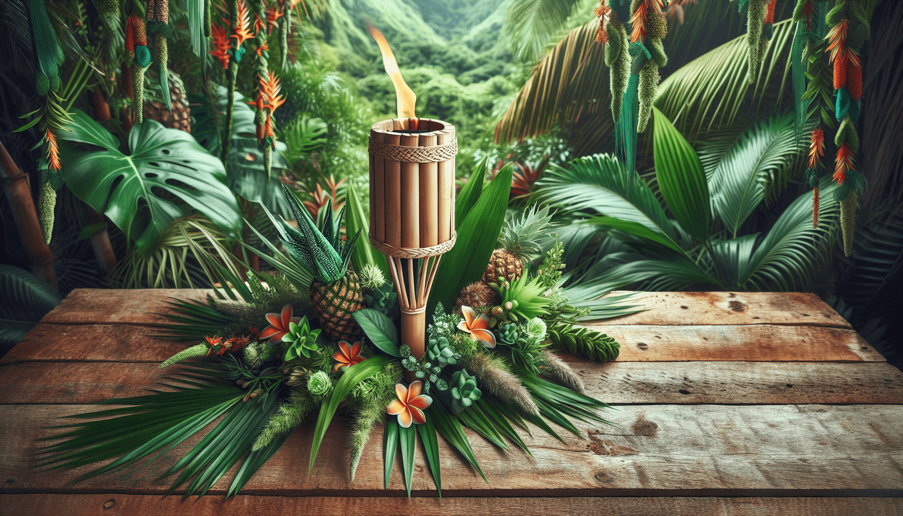 eco friendly tiki party ideas 1